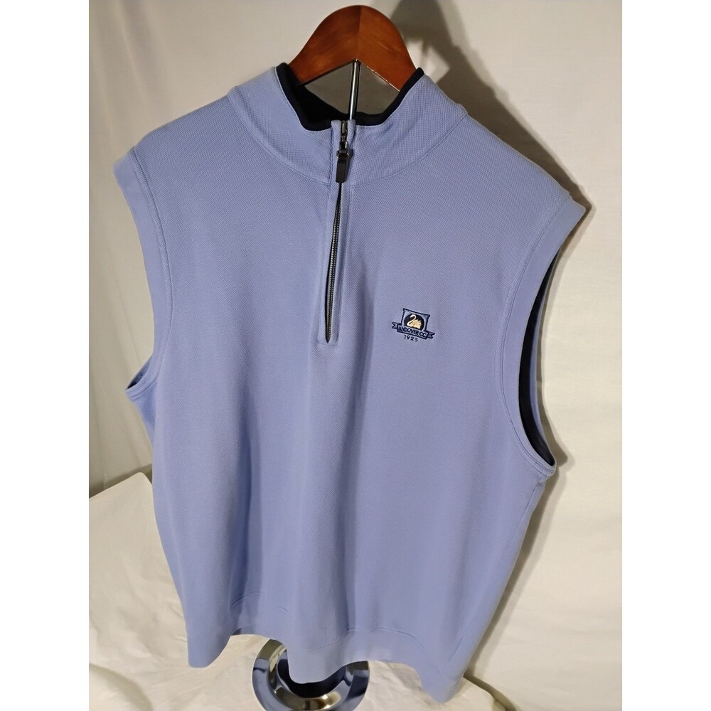 Fairway & Greene Andover CC Light Blue 1/4 Zip Men's Performance Golf Vest